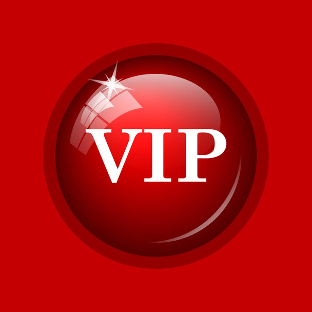 VIP значок. Інтернет кнопки на червоному тлі - Фото, зображення