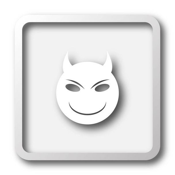 Evil icon. Internet button on white background - Photo, Image