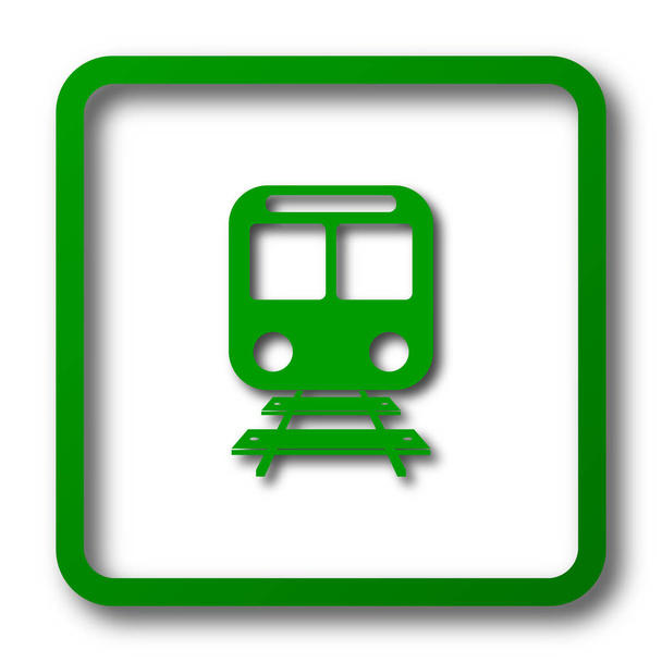 Vonat ikon. Internet gomb fehér háttér - Fotó, kép