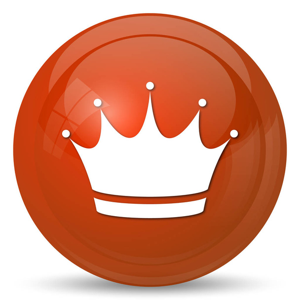 Icono de corona. Botón de Internet sobre fondo blanco
 - Foto, imagen
