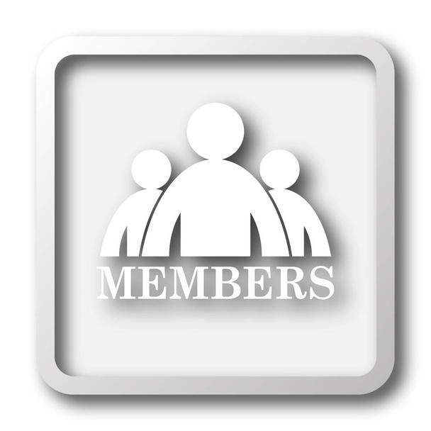 Icona dei membri. Pulsante Internet su sfondo bianco
 - Foto, immagini