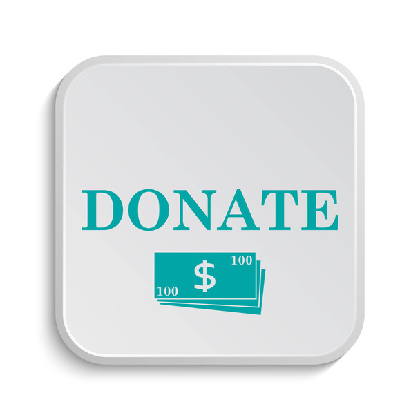Donate icon. Internet button on white background - Photo, Image