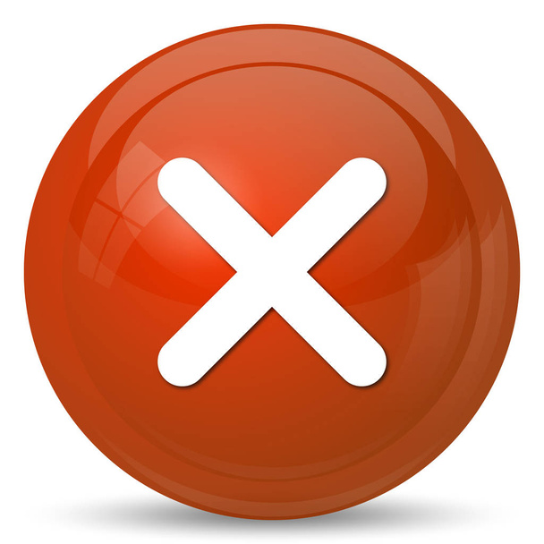 X κλείσιμο εικονίδιο. Κουμπί Internet σε άσπρο φόντο - Φωτογραφία, εικόνα