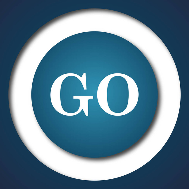 GO icon. Internet button on white background - Photo, Image