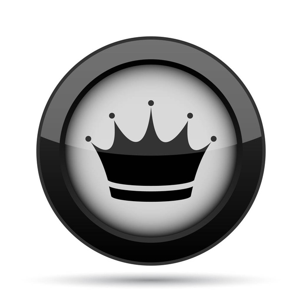 Icona della corona. Pulsante Internet su sfondo bianco
 - Foto, immagini