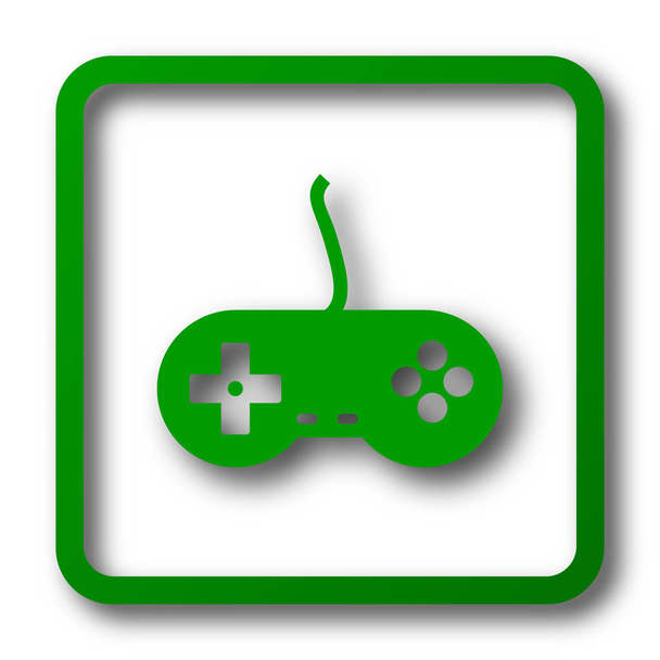 Gamepad pictogram. Internet knop op witte achtergrond - Foto, afbeelding
