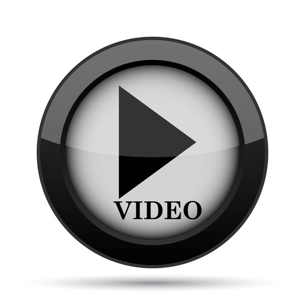 Εικονίδιο αναπαραγωγής βίντεο. Κουμπί Internet σε άσπρο φόντο - Φωτογραφία, εικόνα