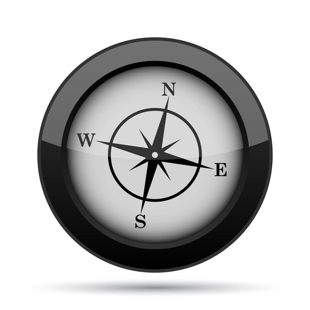 Kompassi-ikoni. Internet-painike valkoisella taustalla
 - Valokuva, kuva