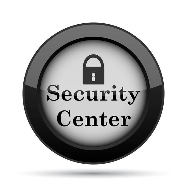 Ikonę Centrum zabezpieczeń. Przycisk Internet na białym tle - Zdjęcie, obraz