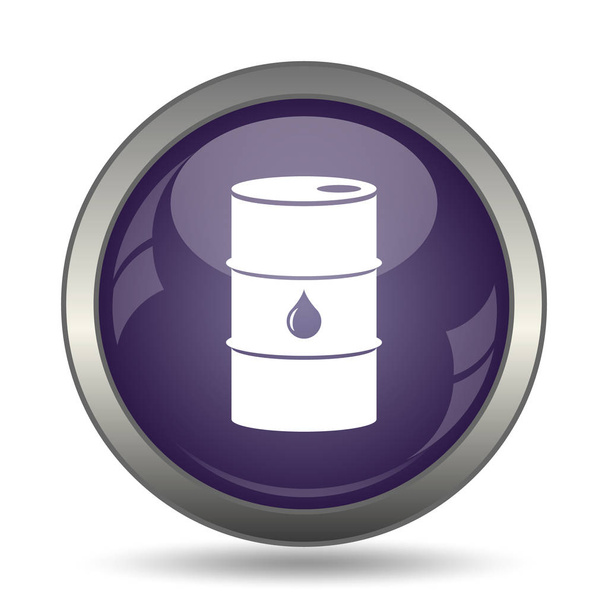 Icono del barril de petróleo. Botón de Internet sobre fondo blanco
 - Foto, imagen