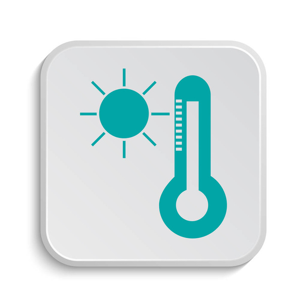 太陽と温度計のアイコン - 写真・画像