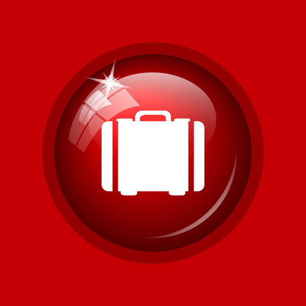 Icône de valise. Bouton Internet sur fond rouge
 - Photo, image