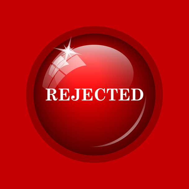 Elutasított ikonra. Internet gombot, piros háttér - Fotó, kép