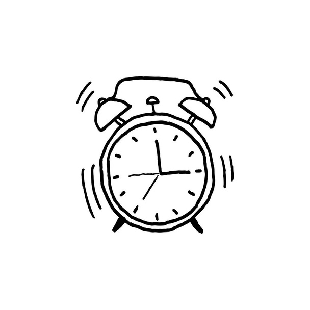 Vector illustration of hand drawn alarm clock. - Vector, Image