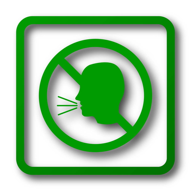 No talking icon. Internet button on white background - Photo, Image
