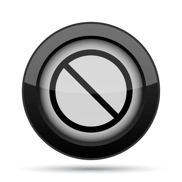 Απαγορευμένο εικονίδιο. Κουμπί Internet σε άσπρο φόντο - Φωτογραφία, εικόνα