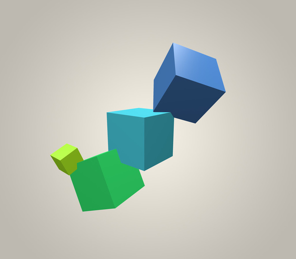 3D фон: барвисті кубики
 - Фото, зображення