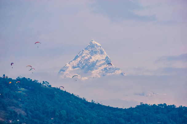 Evening view of Ama Dablam on the way to Everest Base Camp - Nepal - Photo, Image
