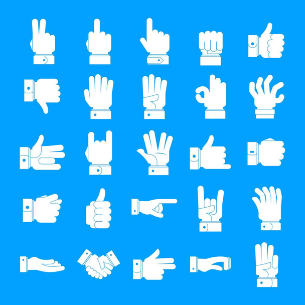 Набір піктограм жестів, простий стиль
 - Вектор, зображення