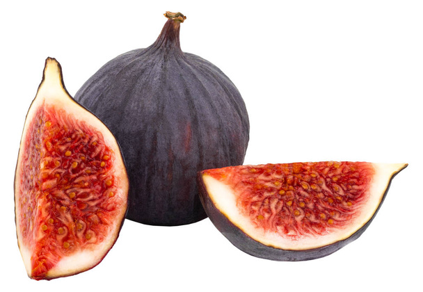 Fresh figs isolated on white background with clipping path. - Photo, Image