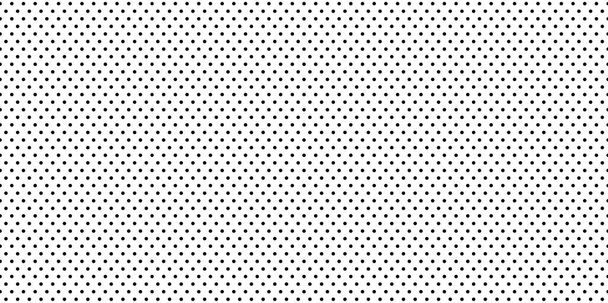 Seamless polka dots pattern. Black little circle points on white background. Lol doll style wallpaper. - Vector, Image