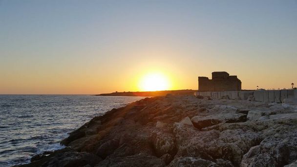 Güzel liman eski, kale Pafos Kıbrıs - Fotoğraf, Görsel