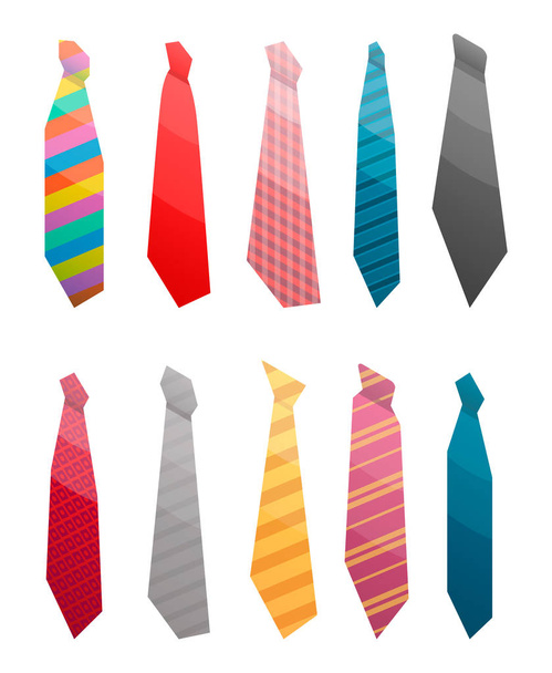 Tie suit icon set, isometric style - Vector, Image