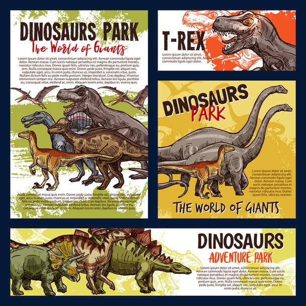 Dinosaur jurassic dino monster animals - Vector, Image