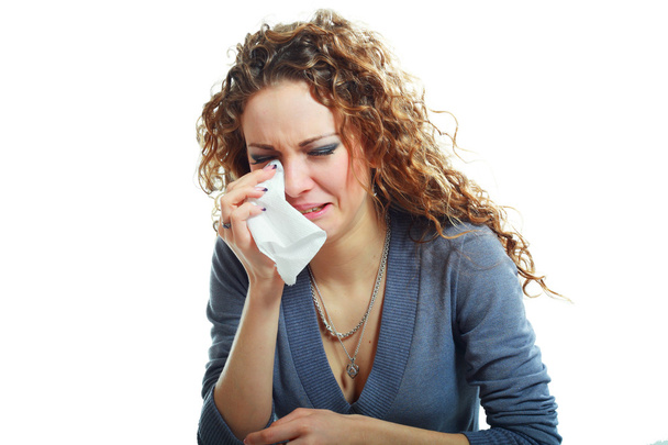 beautiful woman crying - Foto, afbeelding