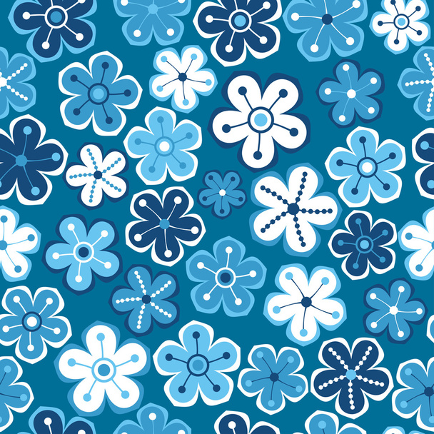 Seamless texture with flowers, Floral pattern. - Vector, Image