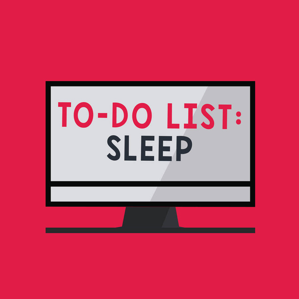 Käsiala tekstin kirjoittaminen To Do List Sleep. Käsitteen merkitys Tehtäviä asioita Ensisijainen tavoite on levätä
 - Valokuva, kuva