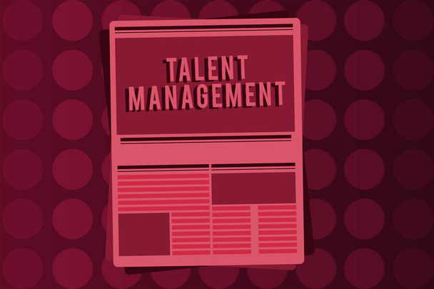 Slovo psaní textu Talent Management. Obchodní koncepce pro získávání náboru a udržení talentovaných zaměstnanců - Fotografie, Obrázek