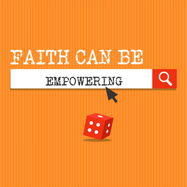 Scrivere testi a mano Faith Can Be Empowering. Concetto che significa Fiducia e Credere in noi stessi che possiamo farlo
 - Foto, immagini