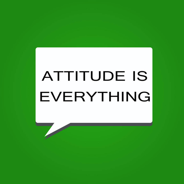 Writing note showing Attitude Is Everything. Business photo showcasing Positive Outlook is the Guide to a Good Life - Photo, Image