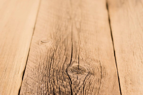 Wood Texture, Wooden Plank Grain Background, Desk in Perspective Close Up, Striped Timber, Old Table or Floor Board - Zdjęcie, obraz