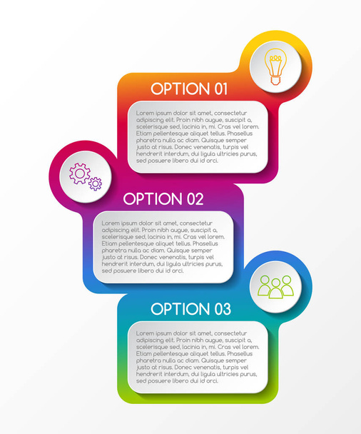 Concept of business infographic template. Vector. - Vector, afbeelding