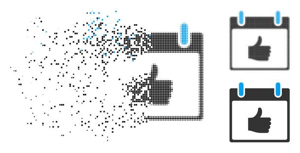 Піктограма дня подрібненого пікселя календаря
 - Вектор, зображення