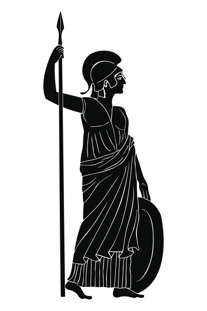 Athena Pallada avec une lance
. - Vecteur, image