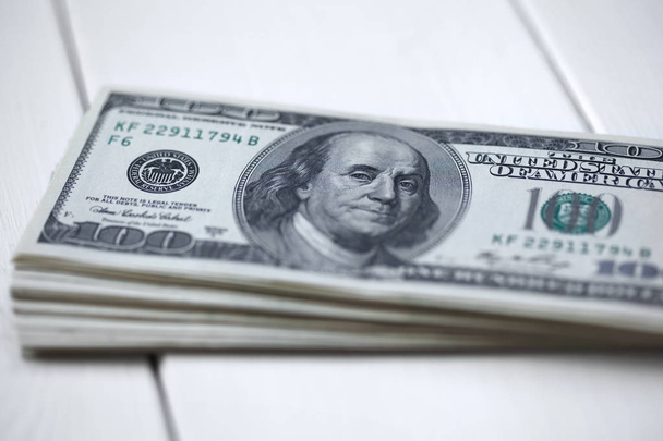 Americký dolar. 100 dolarové bankovky - Fotografie, Obrázek
