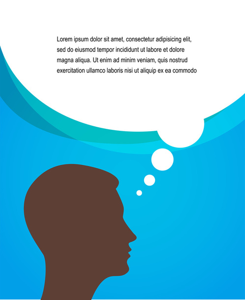 Man with speech bubbles - Vector, Image