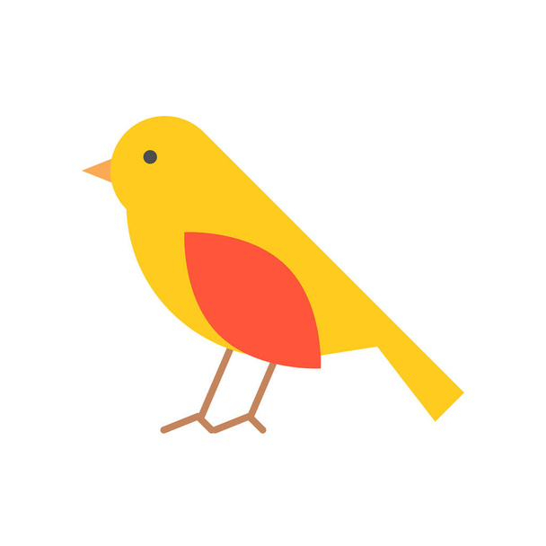 Pájaro gorrión simple, icono de diseño plano, ilustración vectorial
 - Vector, imagen