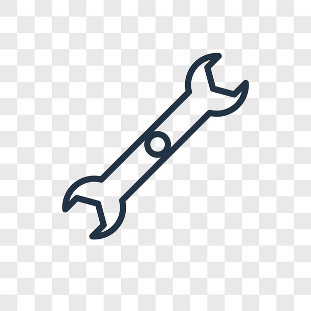 Wrench vector icon isolated on transparent background, Wrench logo concept - Vector, Image