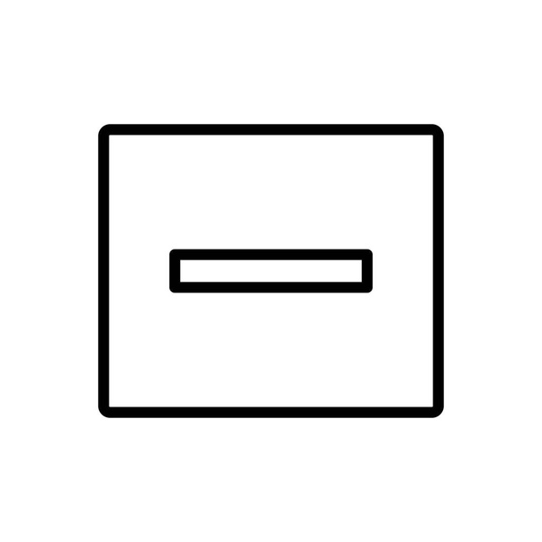 Mínusz ikonra vektor elszigetelt fehér background, átlátszó mínuszjel, lineáris stílusú vonal és szerkezeti elemek - Vektor, kép