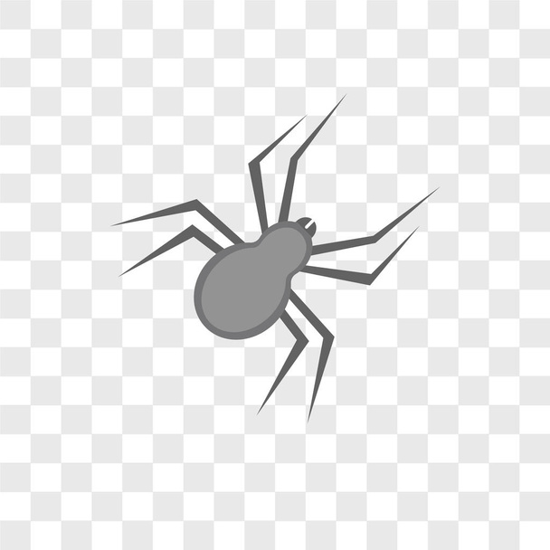 Spinnenvektorsymbol isoliert auf transparentem Hintergrund, Spinnenlogokonzept - Vektor, Bild