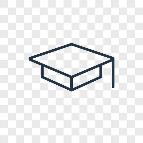 Mortarboard vector pictogram geïsoleerd op transparante achtergrond, Mortarboard logo concept - Vector, afbeelding