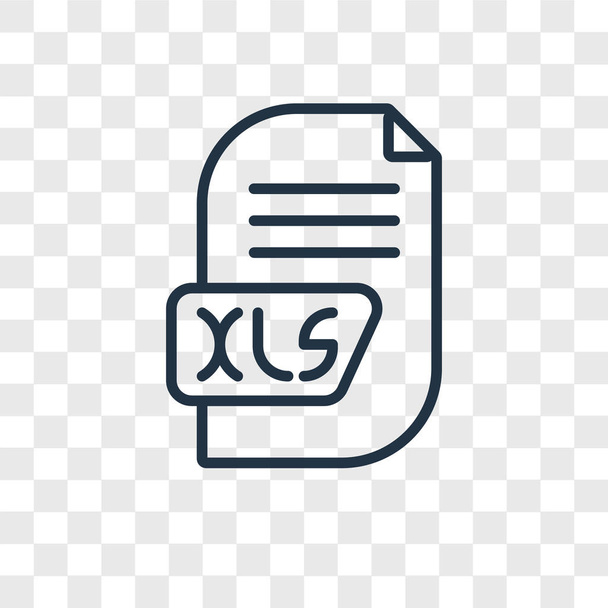 Icône vectorielle Xls isolée sur fond transparent, concept de logo Xls
 - Vecteur, image
