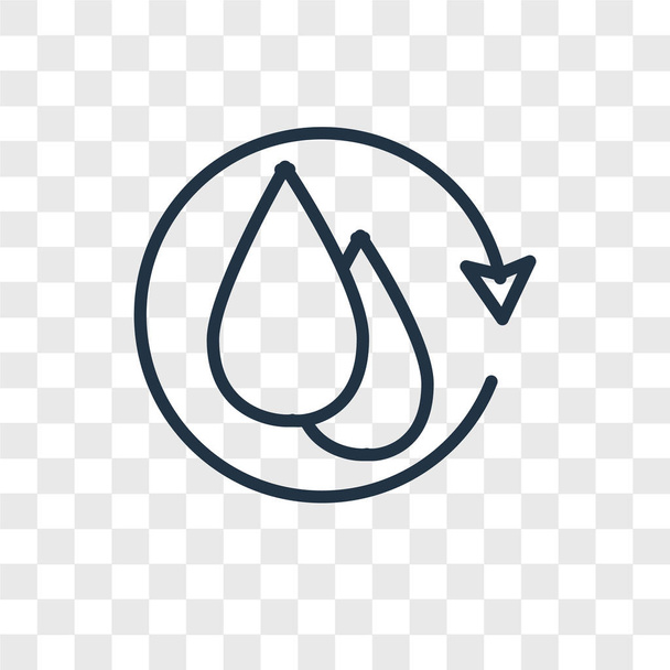 Векторная иконка водного цикла на прозрачном фоне, концепция логотипа водного цикла
 - Вектор,изображение