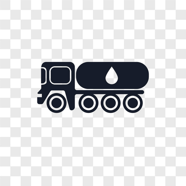Tank truck vector icon isolated on transparent background, Tank truck logo concept - Vector, Image