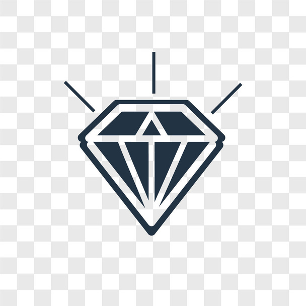 Ícone de vetor de diamante isolado em fundo transparente, conceito de logotipo de diamante
 - Vetor, Imagem