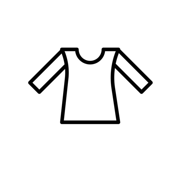 Hemdsymbol-Vektor isoliert auf weißem Hintergrund, Hemdkennzeichen transparent, lineares oder lineares Zeichen, Elementdesign im Umrissstil - Vektor, Bild